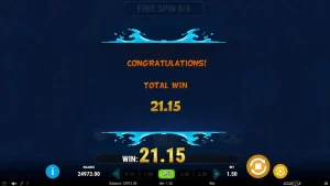 Tampilan visual slot Megadon Triple Threat dengan tiga hiu predator di latar belakang bawah laut.